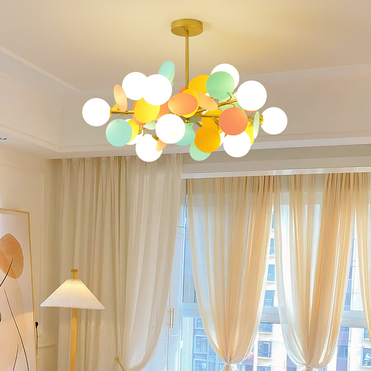 Lampadario Albero Bianco