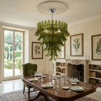 Lampadario in Vetro a Petali a Strati