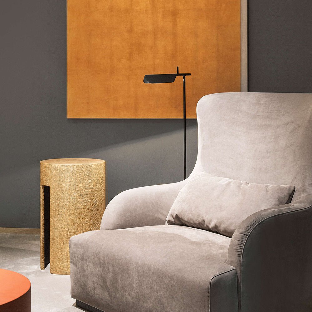 Olivya Lampada da Terra – Metallo & Acrilico – Nero – 160 cm – Lampada da Lettura Regolabile per il Soggiorno