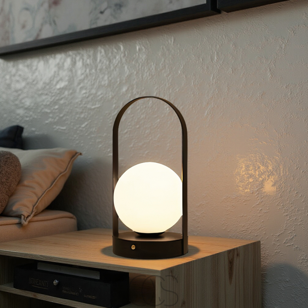 OCS - Lampada da Tavolo a Forma Sferica - Lampada Notturna LED Senza Fili