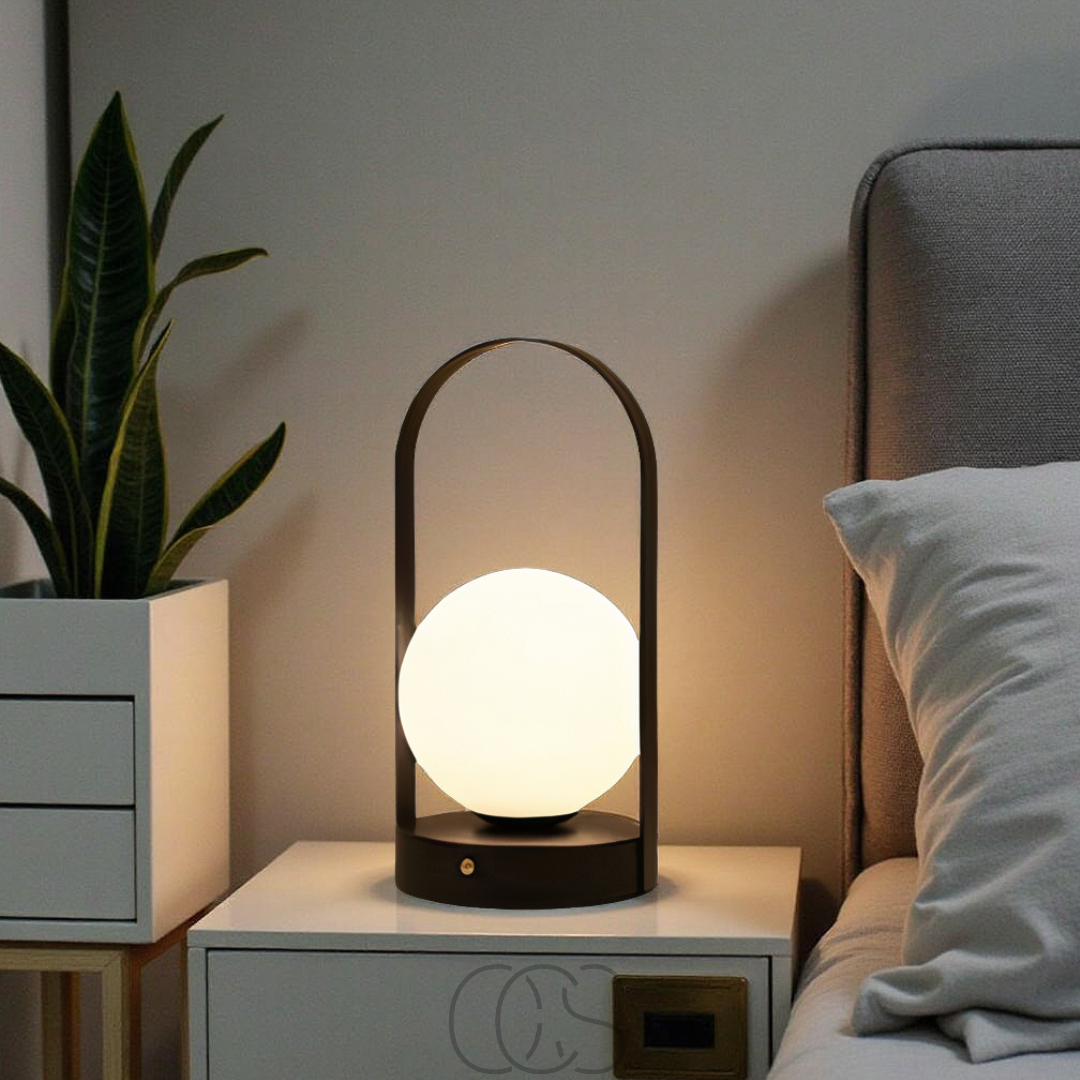 OCS - Lampada da Tavolo a Forma Sferica - Lampada Notturna LED Senza Fili