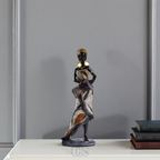 OCS - Set di Sculture Decorative di Musicisti Africani