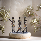 OCS - Set di Sculture Decorative di Musicisti Africani