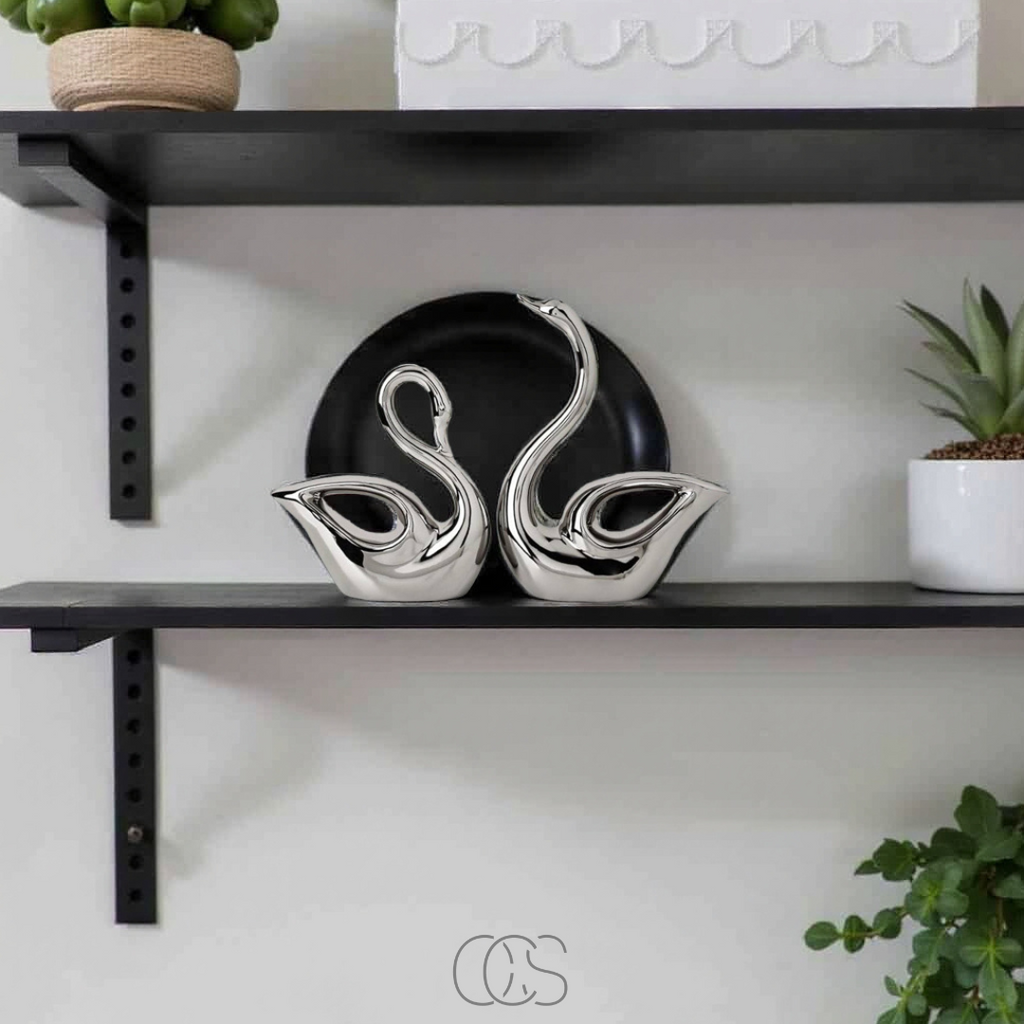 OCS - Coppia di Cigni in Ceramica