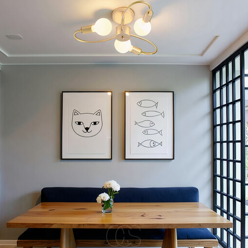 OCS - Lampada da soffitto con 3 sfere intrecciate – Design moderno