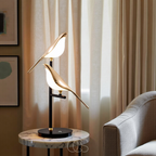 OCS - Lampada da Tavolo LED con Uccellino Dorato – Luce Calda e Atmosferica