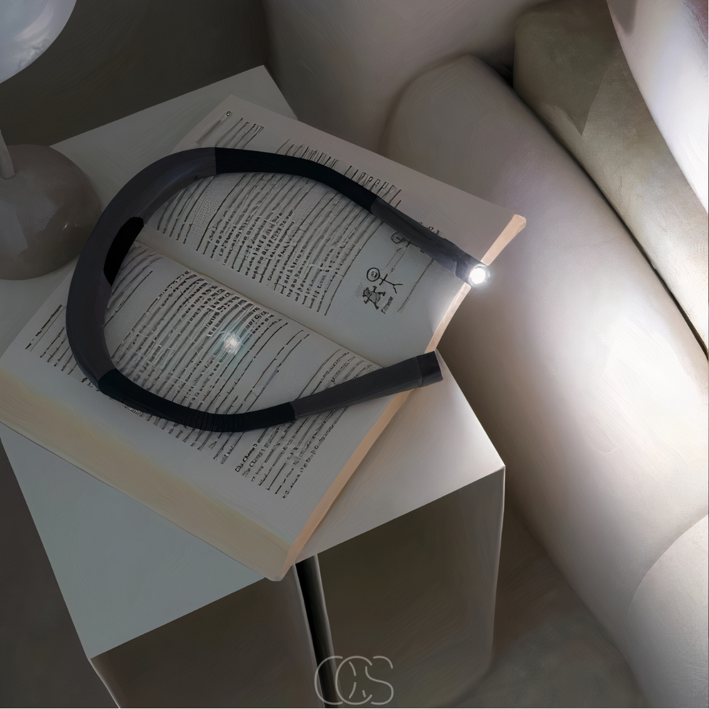 Luce da Lettura Indossabile per il Collo con Teste LED Doppie Flessibili