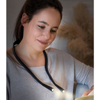 Luce da Lettura Indossabile per il Collo con Teste LED Doppie Flessibili