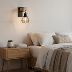 OCS - Lampada da Parete Industriale in Legno Nero