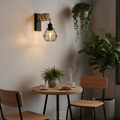 OCS - Lampada da Parete Industriale in Legno Nero