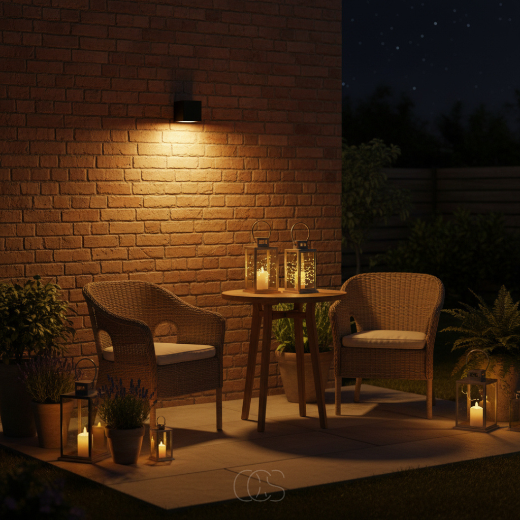 OCS - Lampada da parete solare LED Luxe