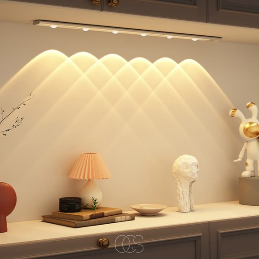 OCS - Illuminazione a LED per Armadi - Senza Fili - Con Sensore di Movimento - Magnetico e Autoadesivo