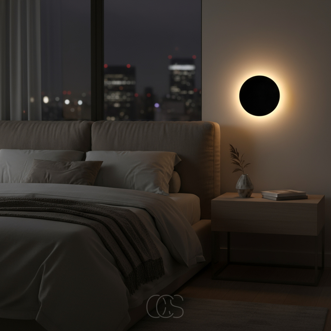 OCS - Applique Rotonda - Design Moderno LED in Nero