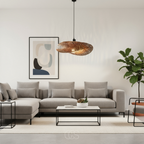 OCS - Lampada a sospensione in bambù boho intrecciato