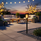OCS - Torcia LED Solare per Giardino – Effetto Fiamma a Energia Solare
