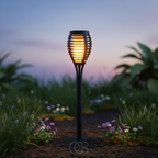 OCS - Torcia LED Solare per Giardino – Effetto Fiamma a Energia Solare