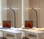 Lampada da Scrivania Regolabile con Barra LED Sottile Nera