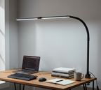 Lampada da Scrivania Regolabile con Barra LED Sottile Nera