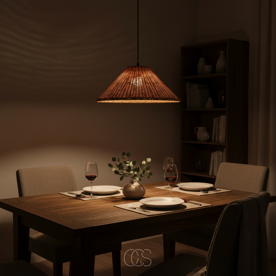 OCS - NorthLight Lampada a Sospensione Rotan - in Bambù Naturale
