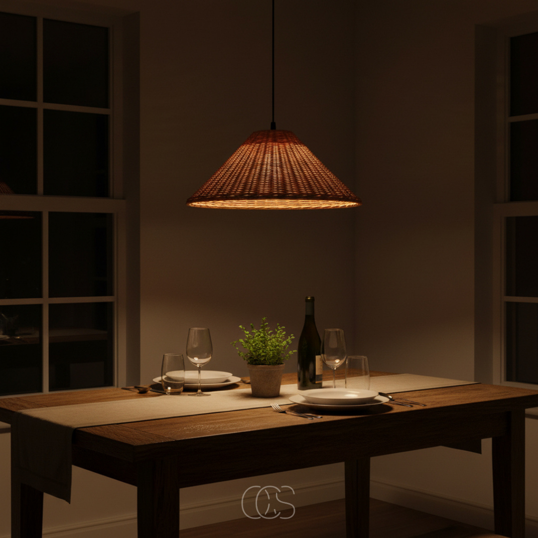 OCS - NorthLight Lampada a Sospensione Rotan - in Bambù Naturale