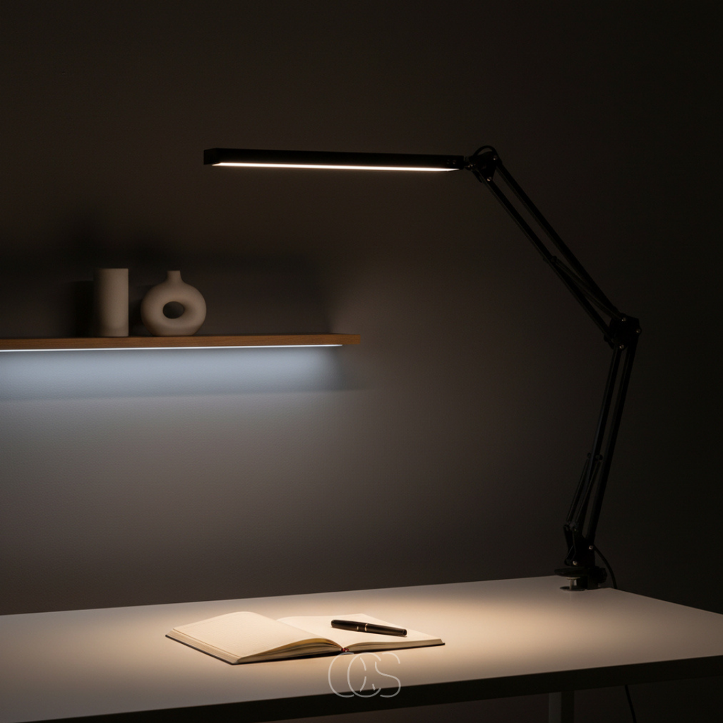OCS - Lampada da scrivania LED Antisa - Flessibile a 360° & Dimmerabile