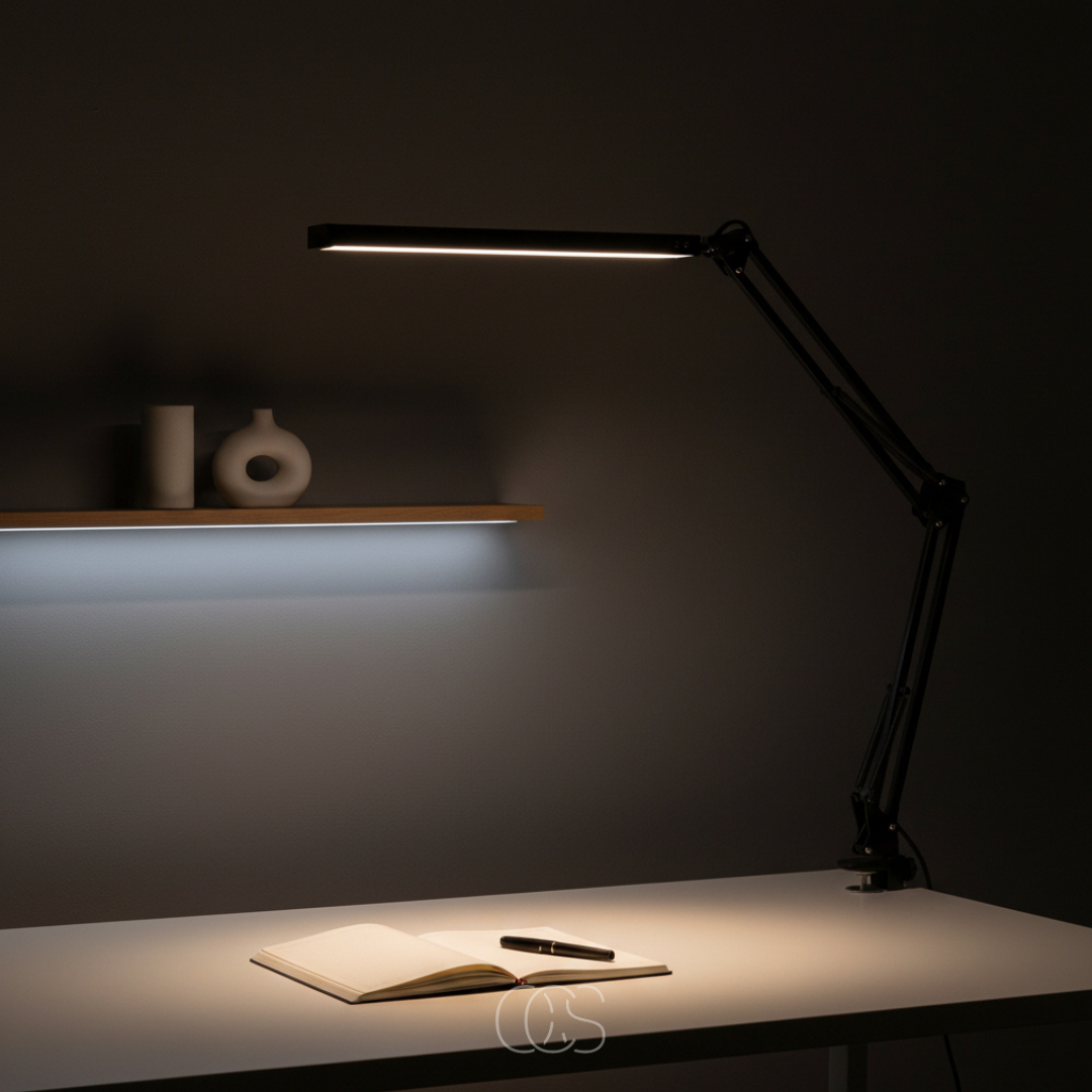 OCS - Lampada da scrivania LED Antisa - Flessibile a 360° & Dimmerabile