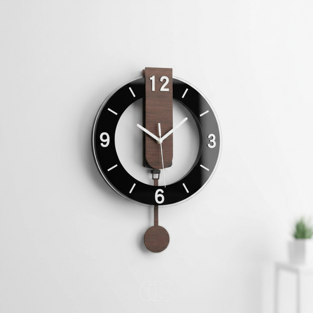OCS - Grande orologio da parete silenzioso in stile retro