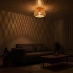 OCS - Lampada da soffitto in rattan rustico