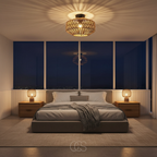 OCS - Lampada da soffitto Lina in rattan