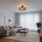 OCS - Lampada da soffitto Lina in rattan