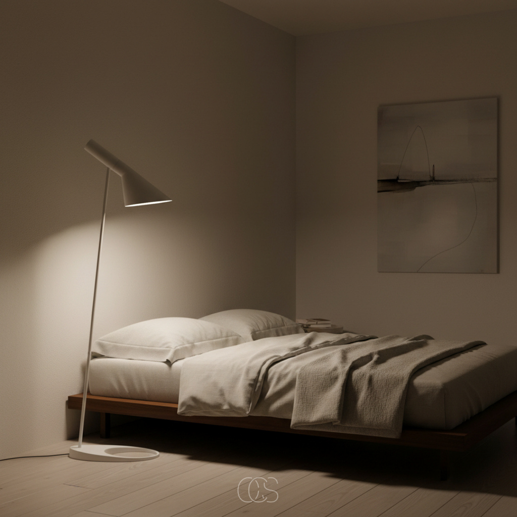 OCS - Lampada da terra design Vanilla inclinata