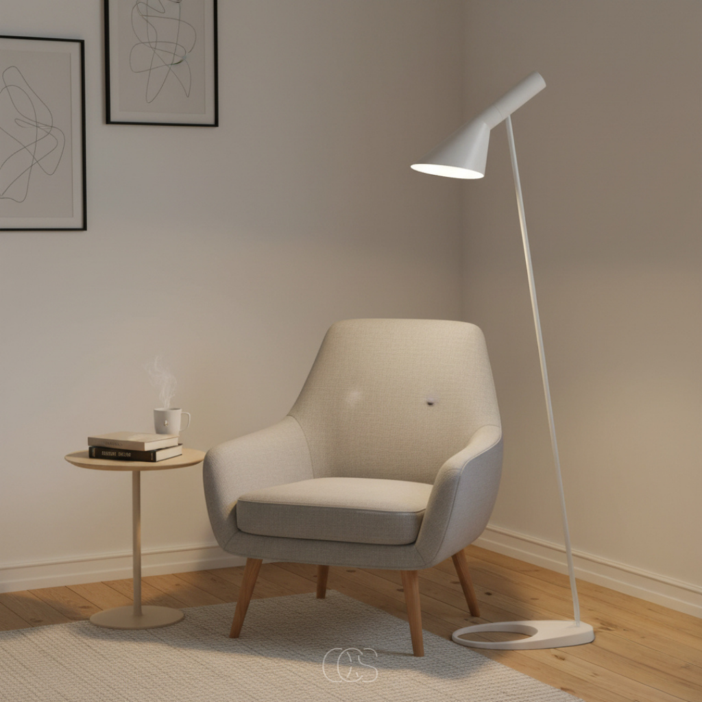OCS - Lampada da terra design Vanilla inclinata