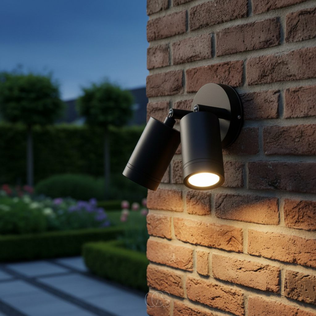 OCS - Scopio lampada da parete LED esterna/Spot esterno – Testa doppia & regolabile