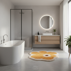 OCS - Tappetino da bagno a forma di fiore - antiscivolo