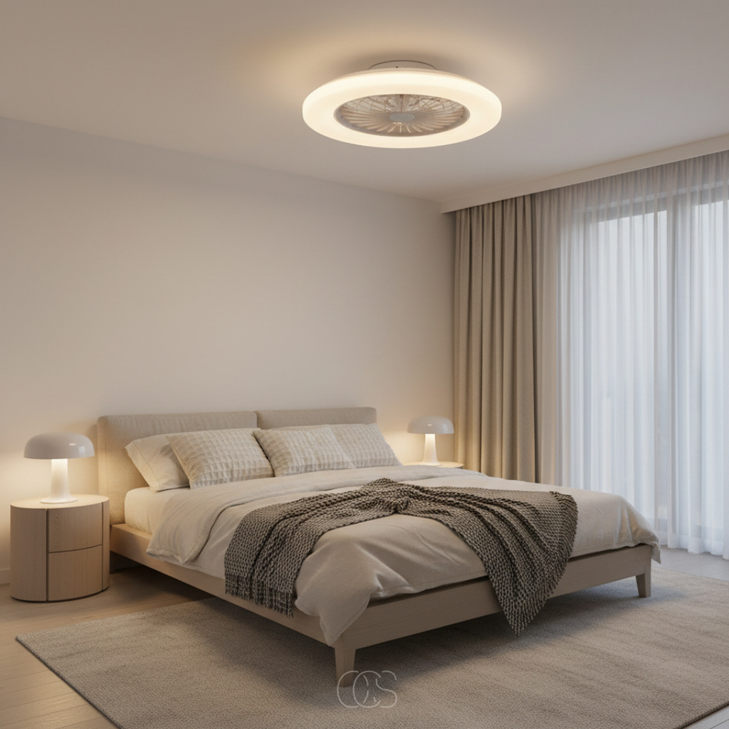 OCS - Ventilatore da soffitto Pluto con bordo LED