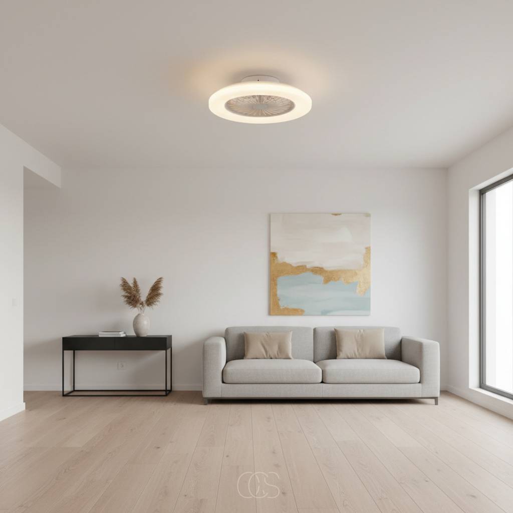 OCS - Ventilatore da soffitto Pluto con bordo LED