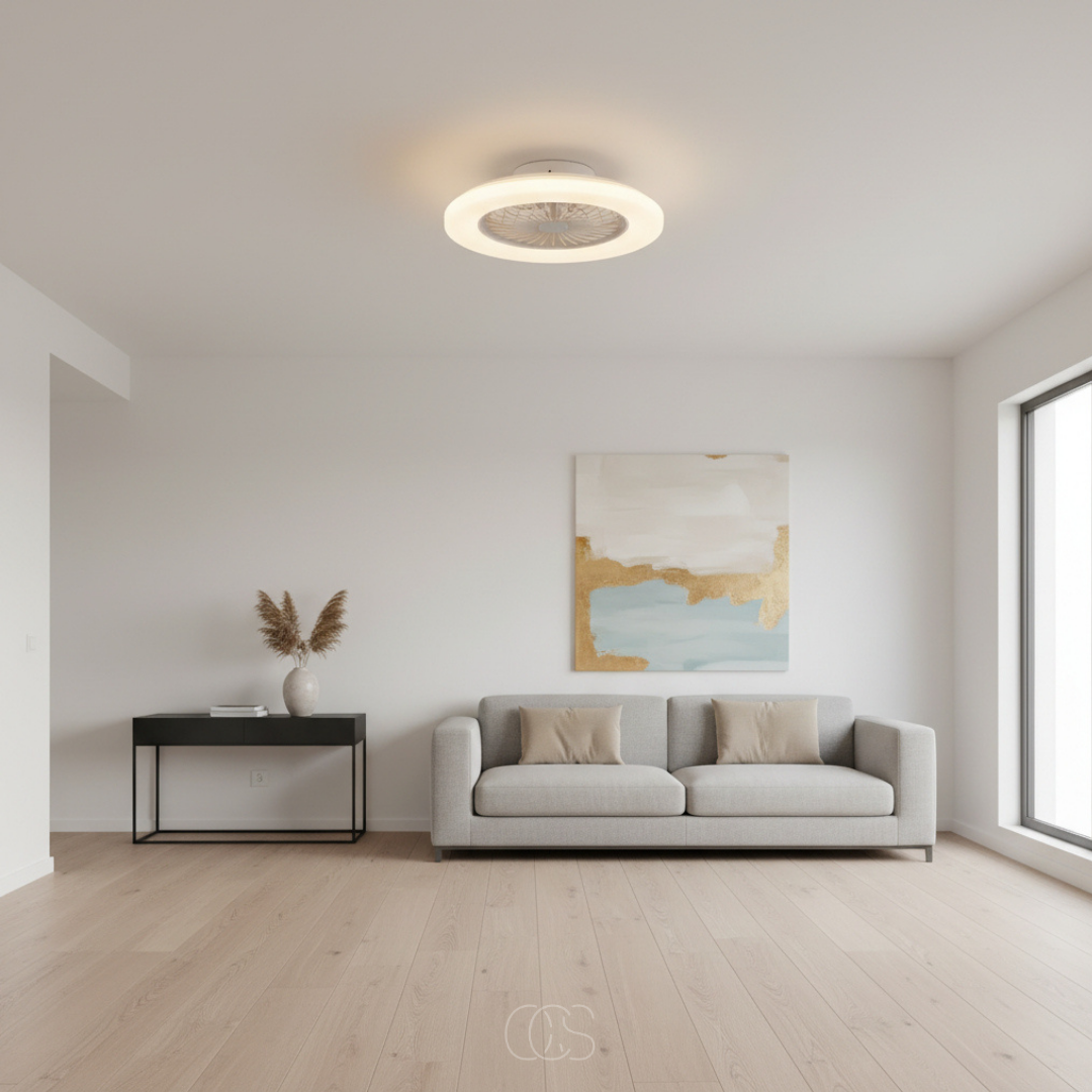 OCS - Ventilatore da soffitto Pluto con bordo LED