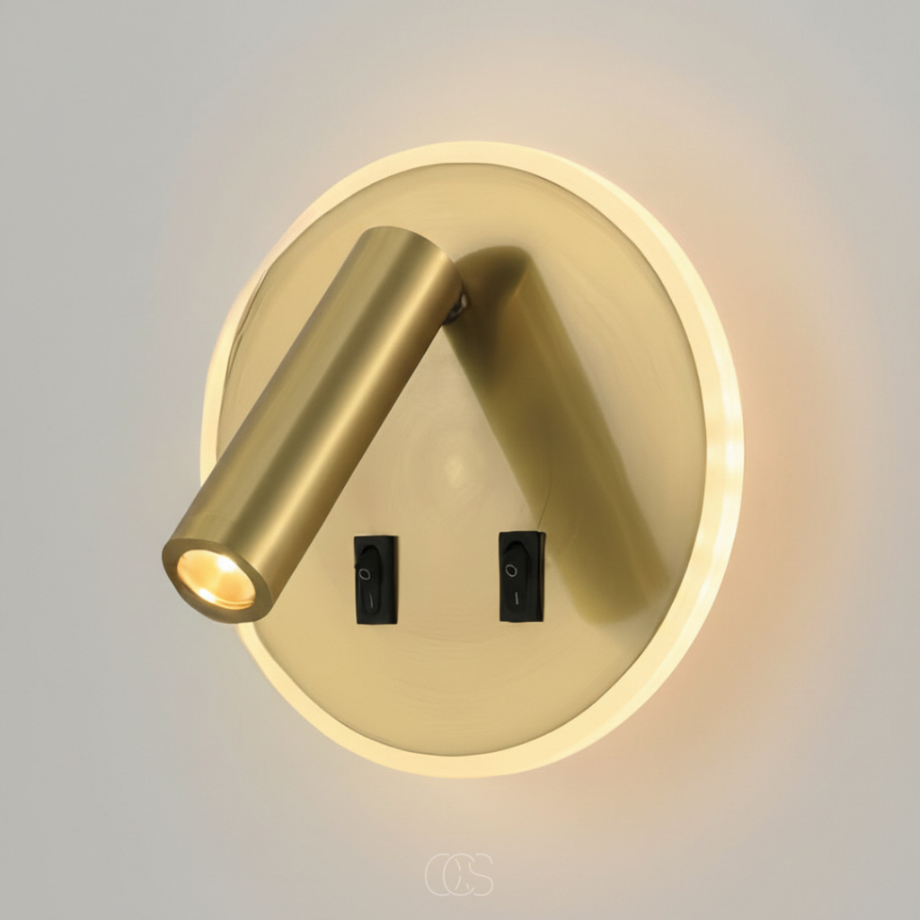 OCS - Lampada da Parete di Lusso con Spot e Anello LED