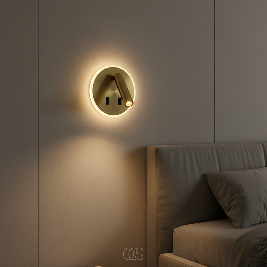 OCS - Lampada da Parete di Lusso con Spot e Anello LED