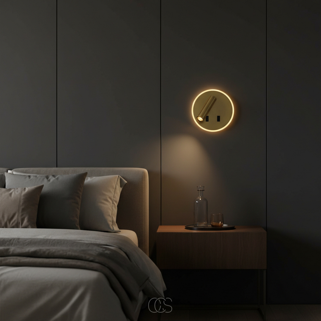 OCS - Lampada da Parete di Lusso con Spot e Anello LED