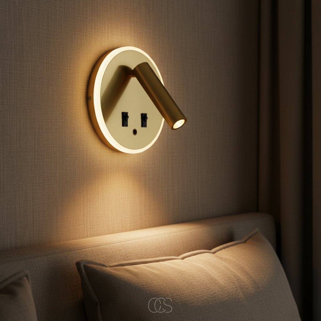 OCS - Lampada da Parete di Lusso con Spot e Anello LED