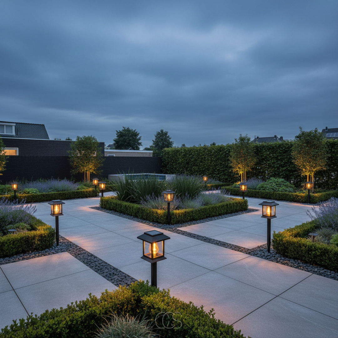 OCS - Gosby Illuminazione da Giardino Solare - a energia solare & accensione/spegnimento automatico