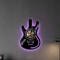 OCS - Orologio da parete in vinile a forma di chitarra