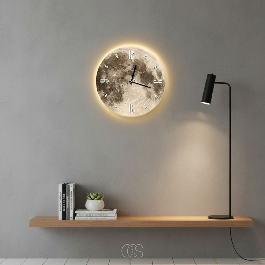 OCS - Orologio da parete Luna con bordo LED