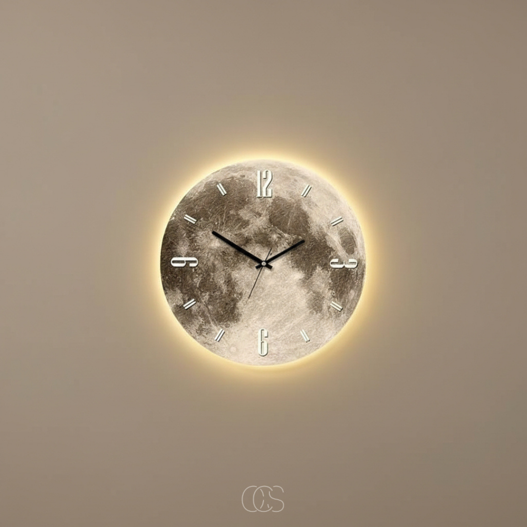 OCS - Orologio da parete Luna con bordo LED