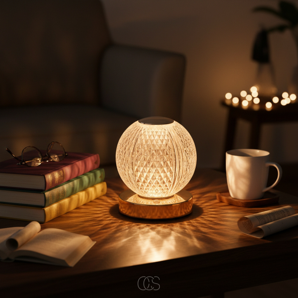 OCS - Lampada da Tavolo a Forma di Cristallo
