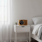 OCS - Sveglia Retro Bohemien con Radio FM - Sveglia Digitale LED con Temperatura & USB
