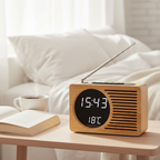 OCS - Sveglia Retro Bohemien con Radio FM - Sveglia Digitale LED con Temperatura & USB
