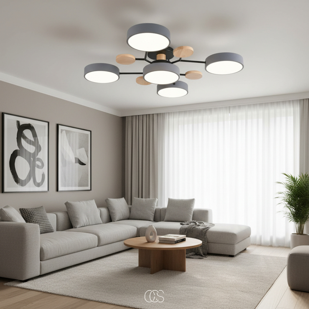 OCS - Lampada da soffitto LED Metallo Macaron