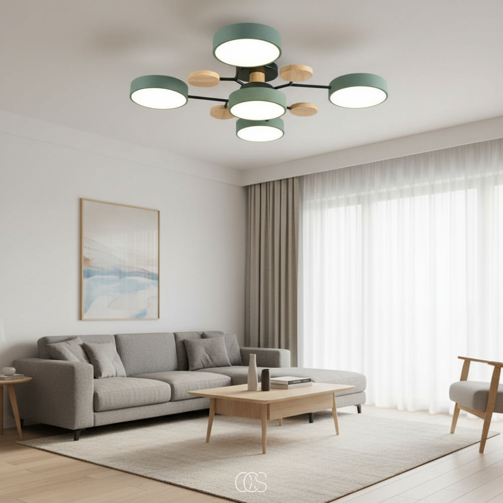 OCS - Lampada da soffitto LED Metallo Macaron